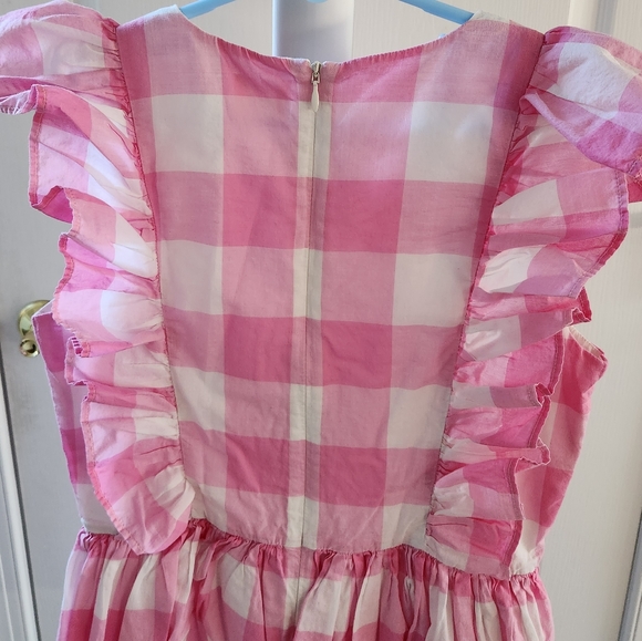 Pretty Pink Check J crew girls dress - Picture 3 of 5